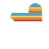 Retro Dolphin Sunset Stripes