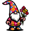 Gnome à fleurs