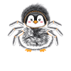 Pingouin Halloween Costume Drôle Araignée