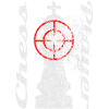 Chess motif with crosshairs