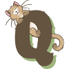 Lettre Q chat