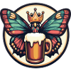 Bande dessinée de bière papillon