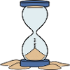 Sablier Temps vide Fin Patience
