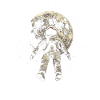 Astronaut Space Floating Moon