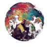 Baboon Monkey Howling Moon
