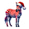 Weihnachts- Zebra