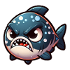 cute angry piranha