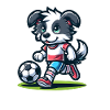 Soccer Playing Dog Drawing