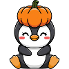 Halloween Penguin Pumpkin October Cartoon