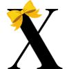 Letter x yellow bow