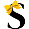 Letter s yellow bow