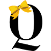 Letter q yellow bow