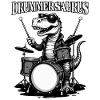Schlagzeuger, Schlagzeug, Drummer, Drummersaurus