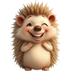 Hérisson joyeux et mignon