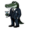 Gator im Anzug: Business-Cocktail
