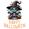 Mignon Zombie Joyeux Halloween Design
