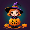 Halloween Pumpkin Witch
