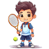 Tennis player playing tennis