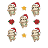 Sloth Christmas Winter Animals Sloths