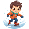 Ice skating in winter