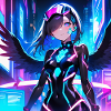 Cyber angel girl