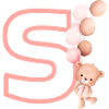 Lettre s rose ours