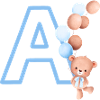 Lettre a bleue ours