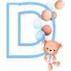 Lettre d bleue ours