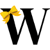 Letter w yellow bow