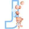 Blue Bear J Letter