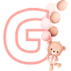 Lettre g rose ours