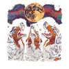 Bernese Mountain Dog Howling Moon