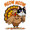 Thanksgiving Turkey Meow Cat