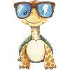 Turtle with sunglasses