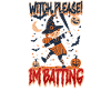 Halloween-Baseball-Hexe, bitte! Ich schlage