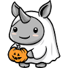 Rhino Halloween Comic Ghost