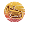 Retro Instrument Euphonist Euphoniumist Player