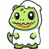 Alligator Halloween Comic Ghost