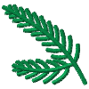 Embroidered fir branches