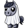 Cheval Halloween bande dessinée fantôme