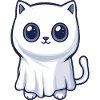Cat Halloween Comic Ghost