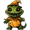 Alligator Halloween Funny Zombie