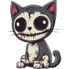 Chat Halloween Drôle Zombie