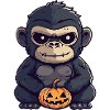 Gorilla Halloween Funny Zombie
