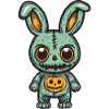 Lapin Halloween Drôle Zombie