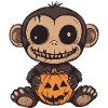 Monkey Halloween Funny Zombie
