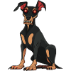 Dobermann Hund Halloween Lustig Zombie