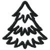 Christmas tree embroidered