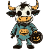 Vache Halloween Drôle Zombie