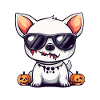 Dog Halloween Zombie Cool
